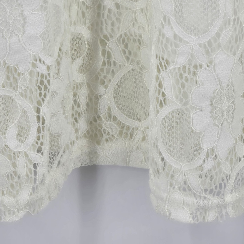 NWT Pinup Fashion Dress Womens 18W Lace Ivory 3/4 Sleeve Side Zip Wedding - Picture 5 of 13